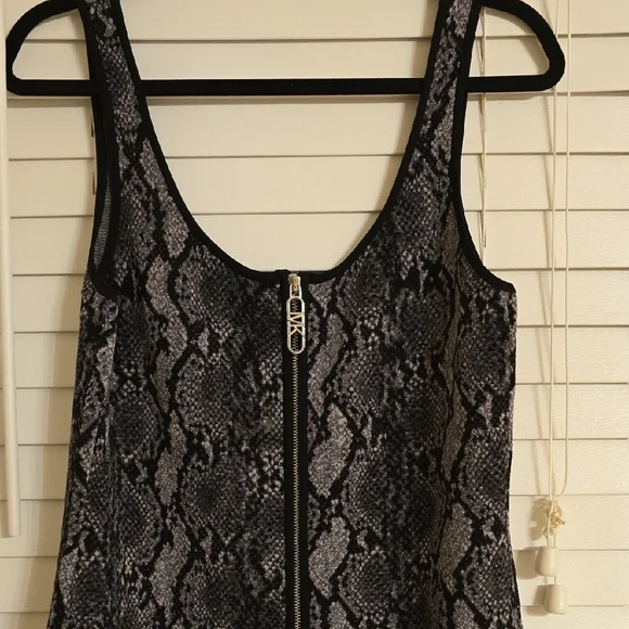 Michael Kors Black and Gray Sheath Maxi Dress Sleeveless - Picture 7 of 16